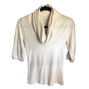 Cowl neck 3/4 sleeve sweater shirt